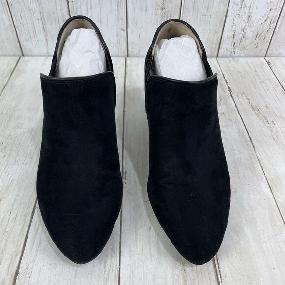 LifeStride Women’s 9.5W Gilmore Black Microsuede Booties Heel Shoes - Picture 4 of 10